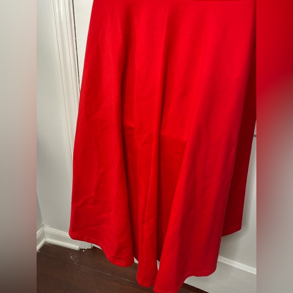 Sarin Mathews NWT Elegant Red One-Shoulder Dress - Picture 5 of 7